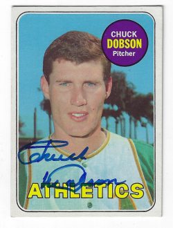 Autographed CHUCK DOBSON 1969 Topps Card
