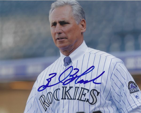 AUTOGRAPHED BUD BLACK 8X10 Colorado Rockies Photo