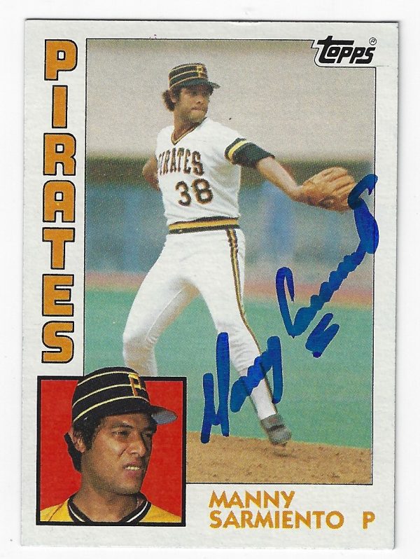 Autographed MANNY SARMIENTO 1984 Topps Card