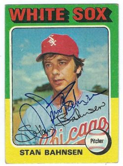 Autographed STAN BAHNSEN 1975 Topps Card