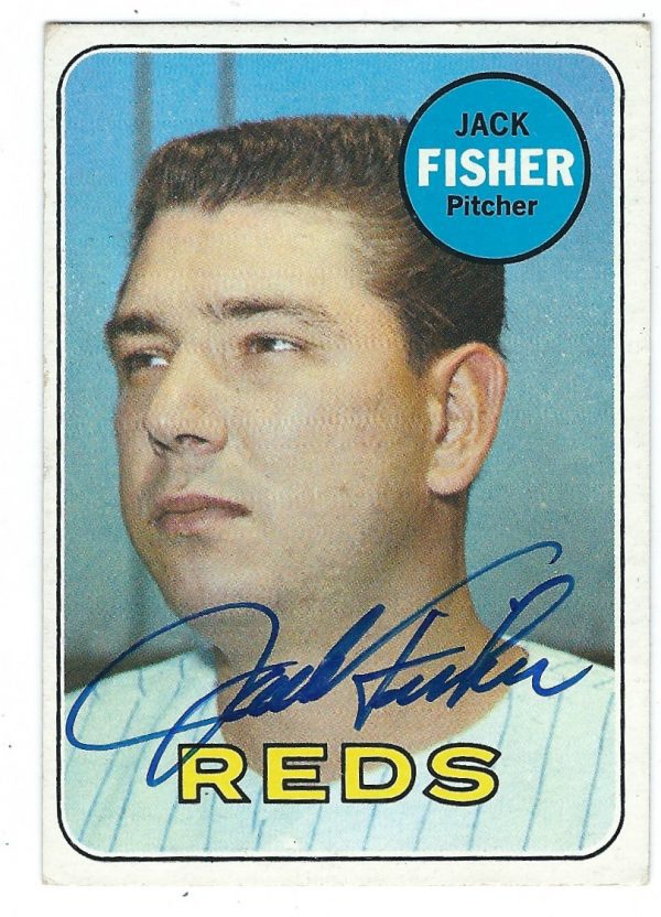 Autographed JACK FISHER 1969 Topps Card