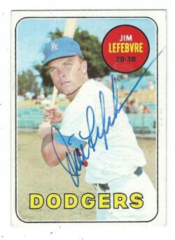 Autographed JIM LEFEBVRE 1969 Topps Card
