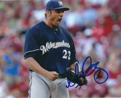 AUTOGRAPHED MATT GARZA 8X10 Milwaukee Brewers Photo