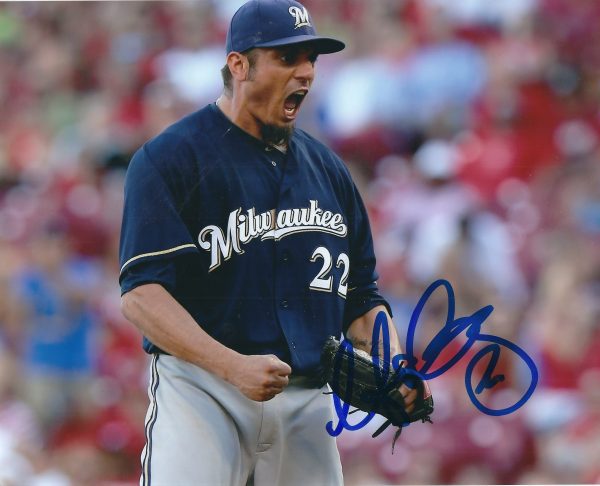 AUTOGRAPHED MATT GARZA 8X10 Milwaukee Brewers Photo
