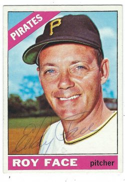 Autographed ELROY FACE 1966 Topps Card