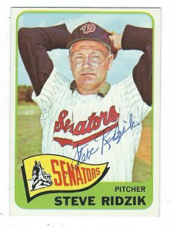 Autographed STEVE RIDZIK 1965 Topps Card
