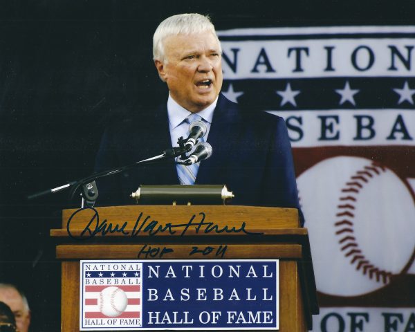 Autographed DAVE VAN HORNE 8X10 Broadcaster photo