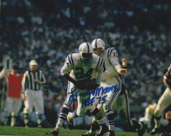 Autographed Lenny Moore 8X10 Baltimore Colts photo with COA