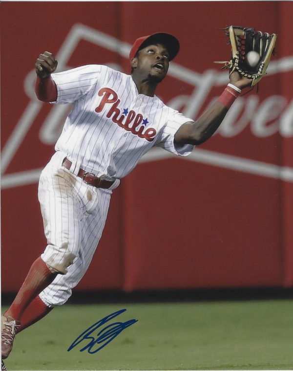 Autographed Roman Quinn 8X10 Philadelphia Phillies Photo with COA