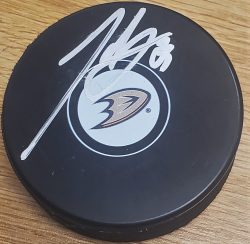 Autographed JAKOB SILFVERBERG Anaheim Ducks Hockey Puck