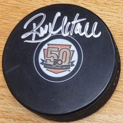 Autographed RON HEXTALL Philadelphia Flyers 50th Anniversary Hockey Puck