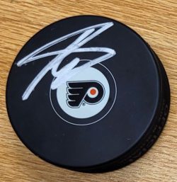Autographed NOLAN PATRICK Philadelphia Flyers Hockey Puck