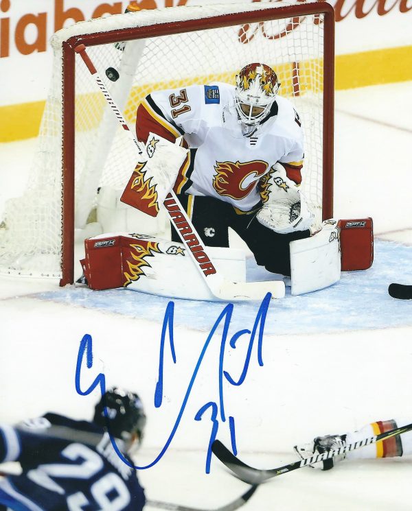 Autographed EDDIE LACK 8X10 Calgary Flames Photo