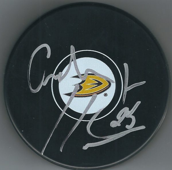 Autographed ONDREJ KASE Anaheim Ducks Hockey Puck