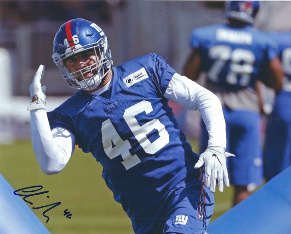 AUTOGRAPHED CALVIN MUNSON 8X10 New York Giants Photo