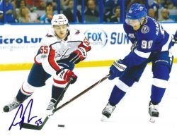 Autographed AARON NESS 8X10 Washington Capitals photo.