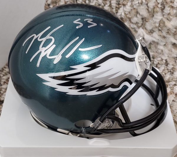 Autographed Nigel Bradham Philadelphia Eagles mini helmet with COA