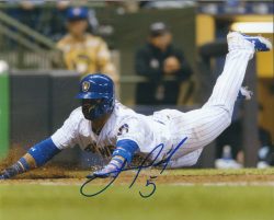 AUTOGRAPHED JONATHAN VILLAR 8X10 Milwaukee Brewers Photo