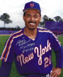 Autographed BILL ROBINSON 8X10 New York Mets photo with COA