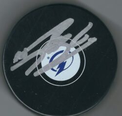 Autographed BRAYDON COBURN Tampa Bay Lightning Hockey Puck