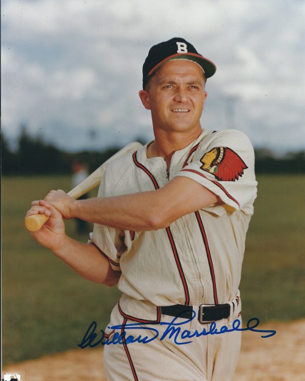 AUTOGRAPHED WILLARD MARSHALL 8X10 Boston Braves photo