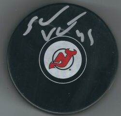 Autographed SAMI VATANEN New Jersey Devils Hockey Puck