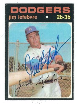 Autographed JIM LEFEBVRE 1971 Topps Card
