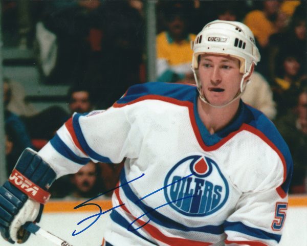Autographed STEVE SMITH 8X10 Edmonton Oilers Photo