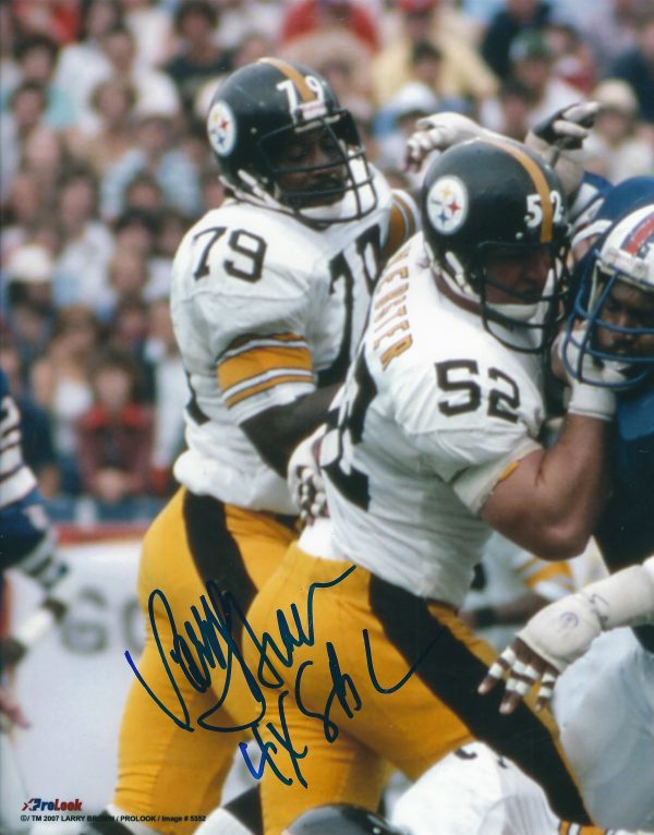 Autographed LARRY BROWN 8X10 Pittsburgh Steelers Photo
