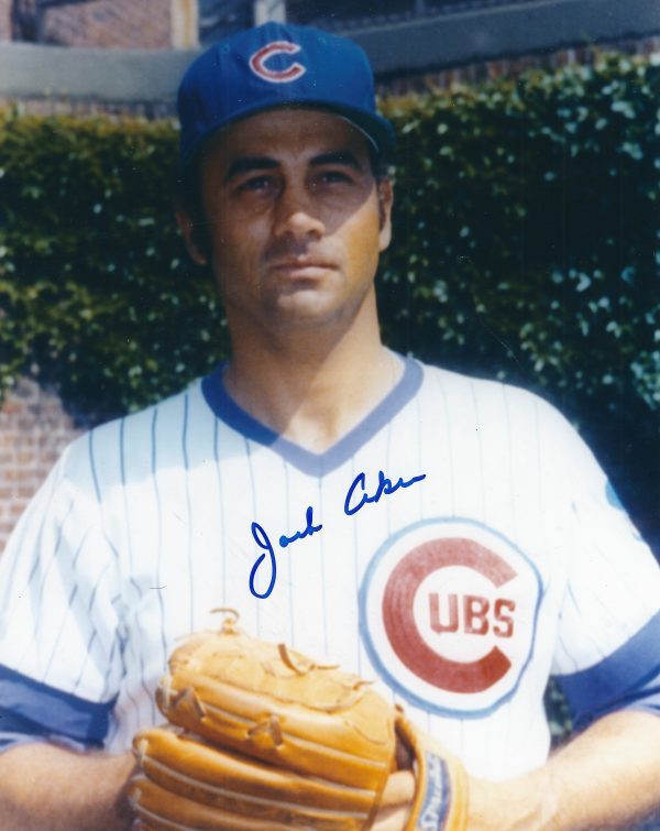 AUTOGRAPHED JACK AKER  8X10 Chicago Cubs Photo