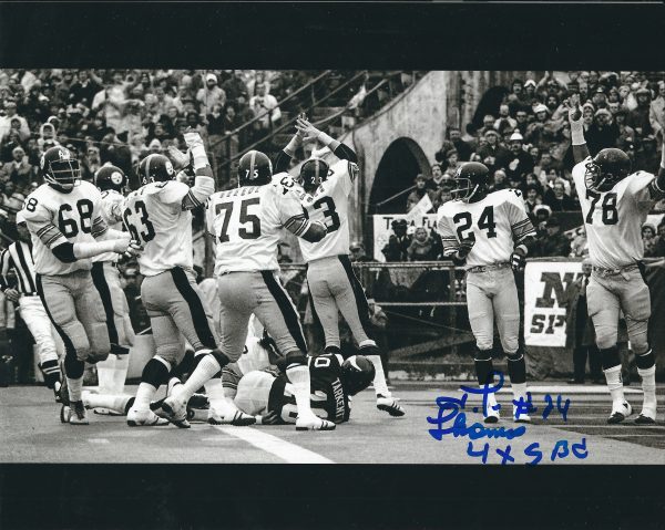 Autographed J.T. THOMAS 8X10 Pittsburgh Steelers Photo