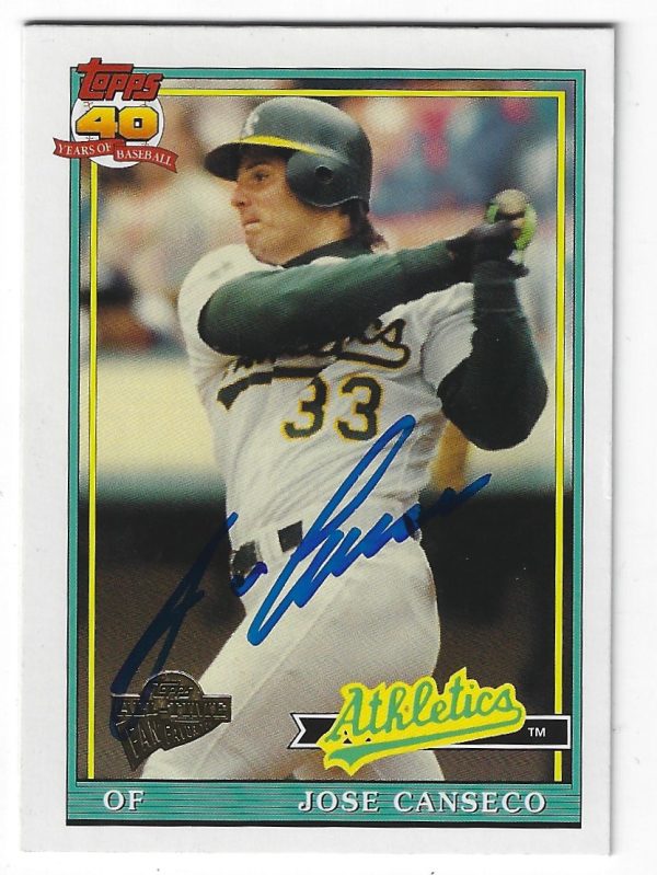 Autographed JOSE CANSECO 2004 Topps Fan Favorites Card