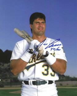 AUTOGRAPHED JOSE CANSECO "40/40" 8X10 Oakland A's Photo