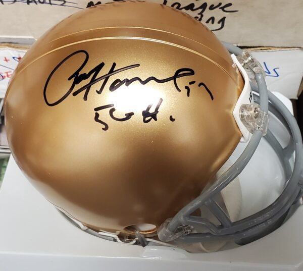 Autographed Paul Hornung University of Notre Dame mini helmet- w/COA