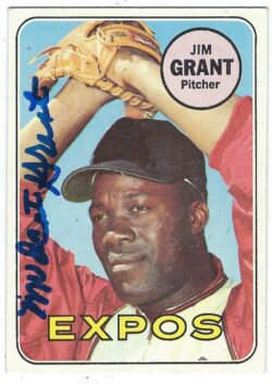 Autographed JIM GRANT 1969 Topps Card
