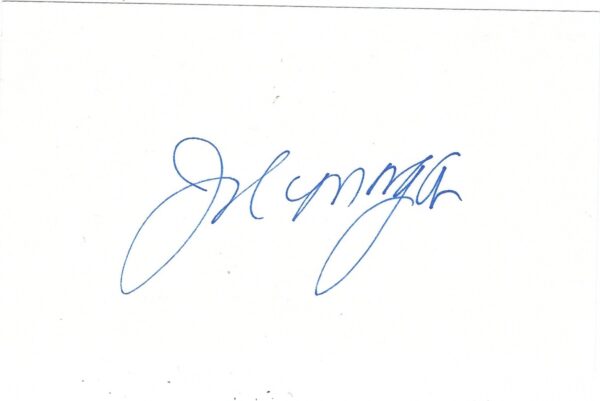 Autographed JOE MORGAN 3X5  Index Card