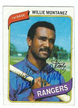Autographed WILLIE MONTANEZ 1980 Topps Card