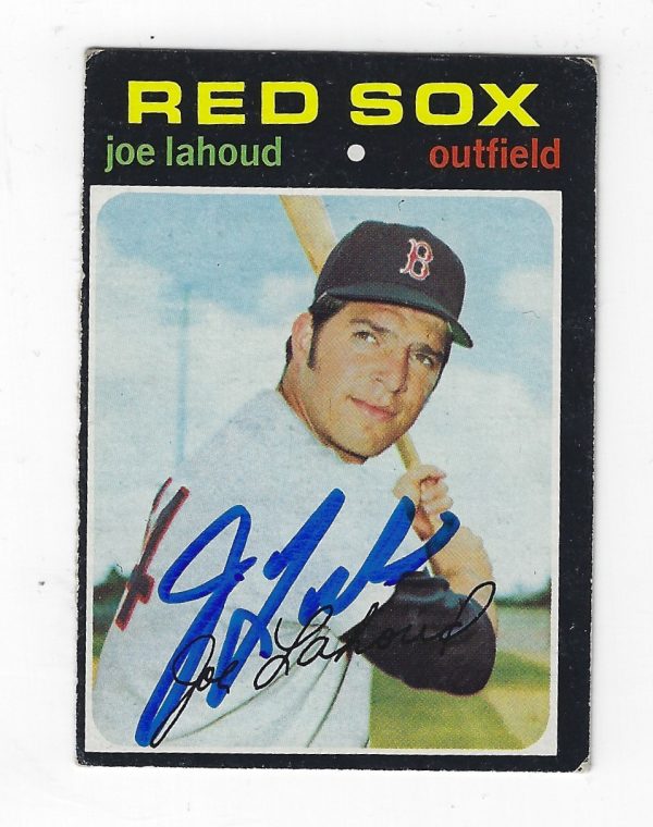 Autographed JOE LAHOUD 1971 Topps Card