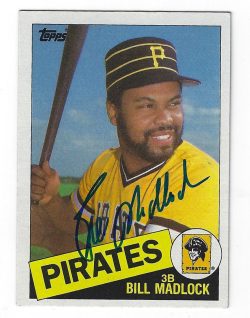 Autographed  BILL MADLOCK 1985 Topps Card