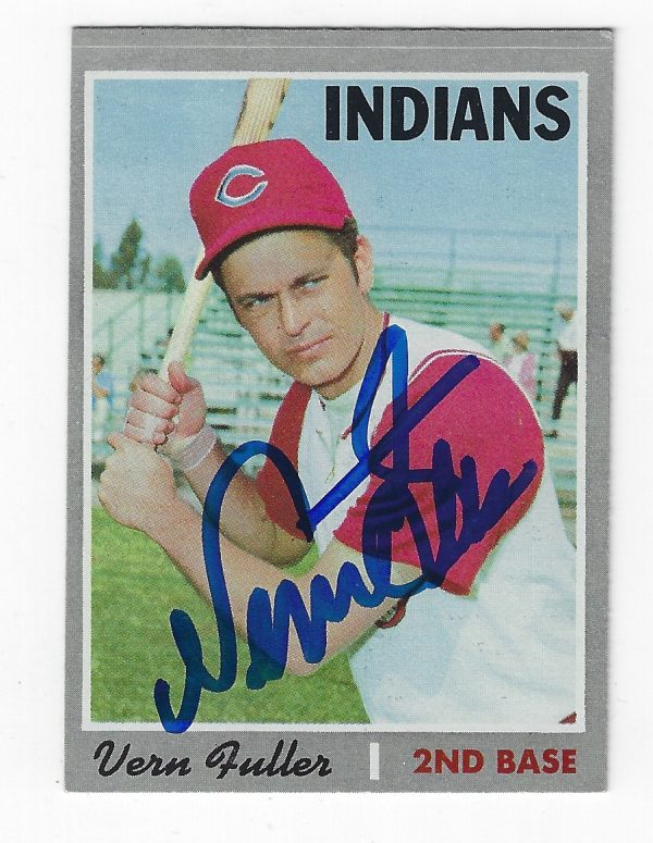 Autographed VERN FULLER Cleveland Indians 1970 Topps  Card