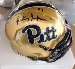 Autographed Rickey Jackson University of Pittsburgh Pitt Mini helmet w/ COA