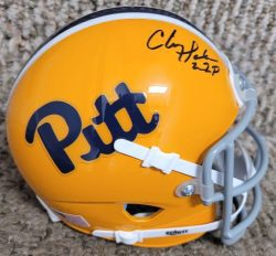 Autographed Chris Doleman University of Pittsburgh Pitt Mini helmet w/ COA