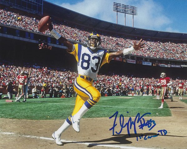 AUTOGRAPHED FLIPPER ANDERSON 8x10 Los Angeles Rams Photo