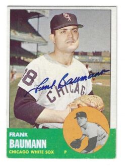 Autographed FRANK BAUMANN Chicago White Sox 1963 Topps Card
