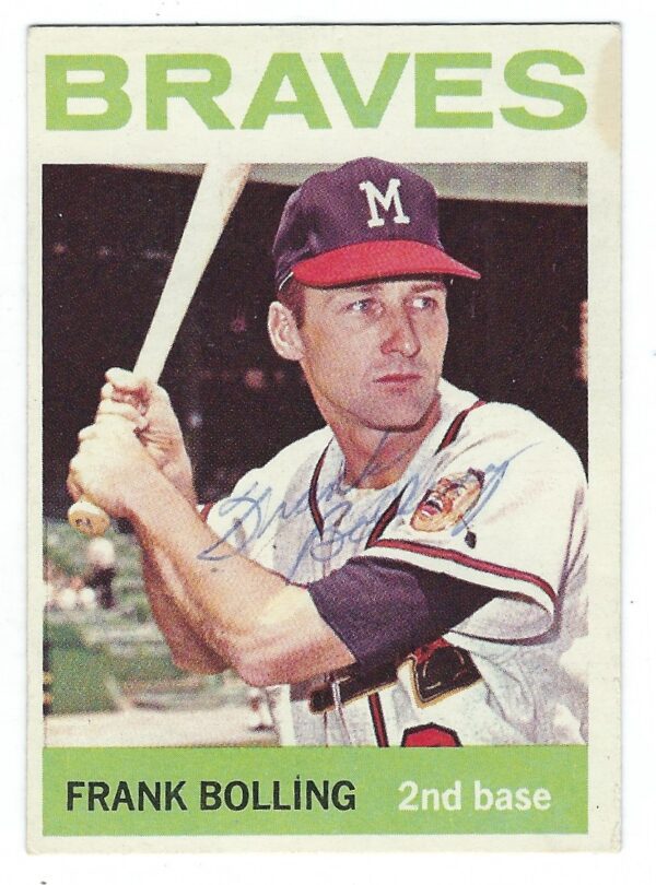 Autographed FRANK BOLLING 1964 Topps Card