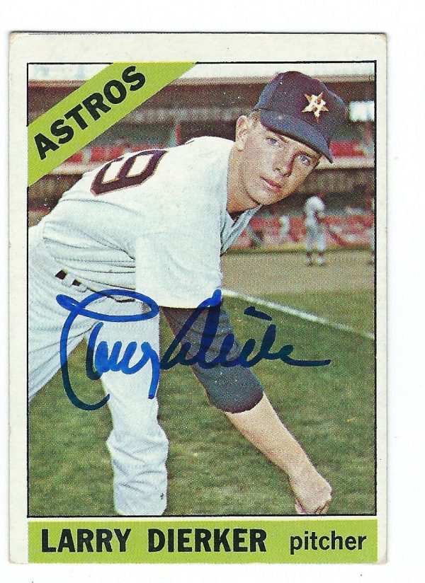 Autographed LARRY DIERKER 1966 Topps Card