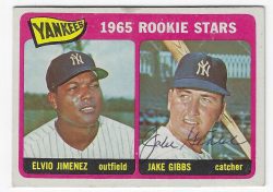 Autographed JAKE GIBBS 1965 Topps Card