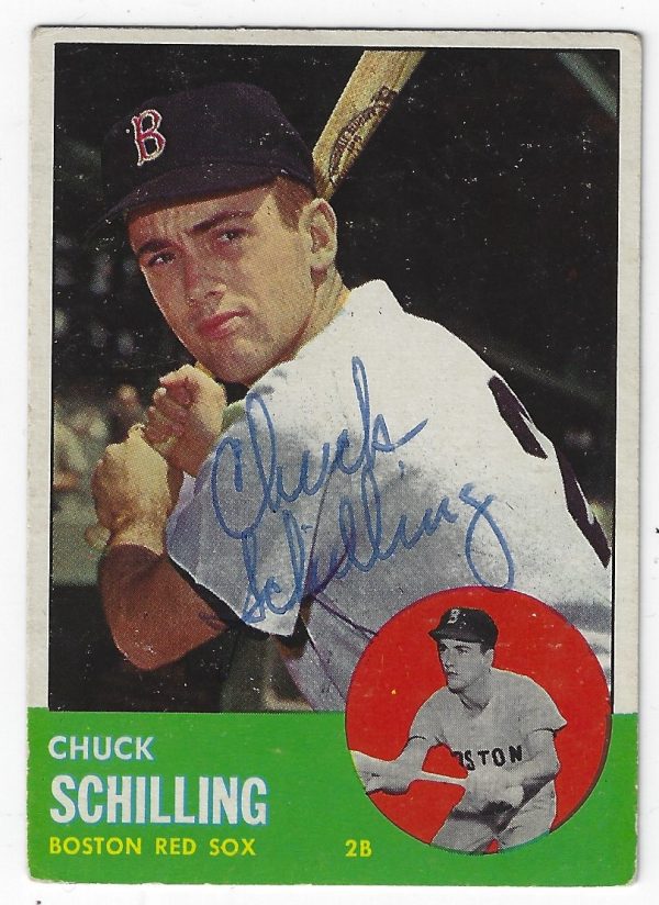 Autographed CHUCK SCHILLING 1963 Topps Card