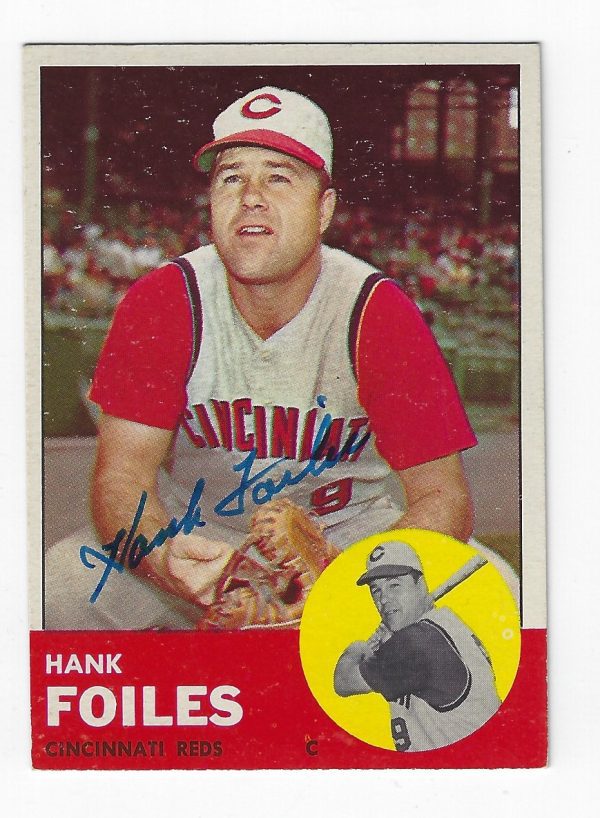 Autographed HANK FOILES 1963 Topps Card