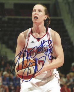 Autographed KATIE SMITH  8X10 Detroit Shock photo